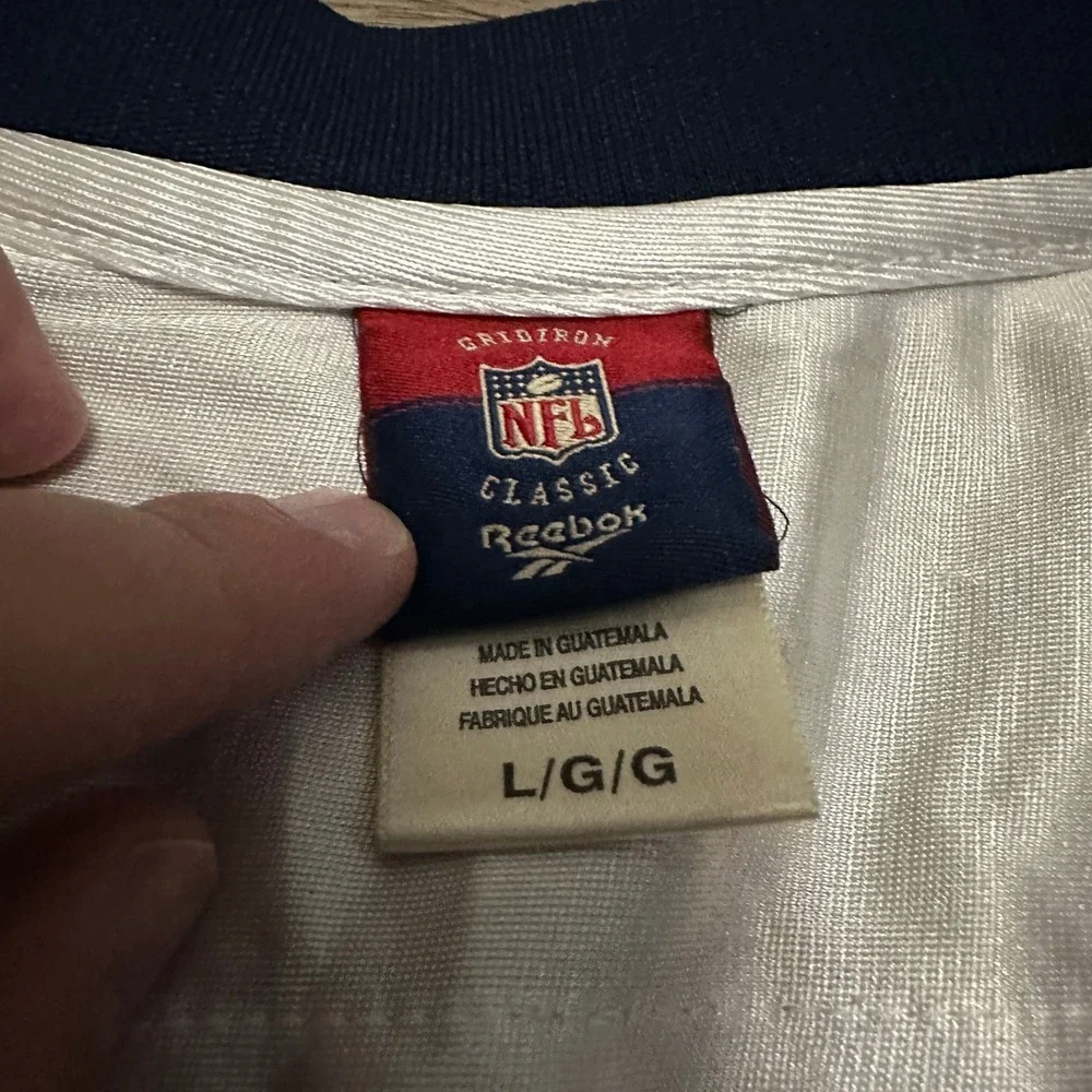 Reebok NFL Dallas Cowboys Tony Romo‎ 9 Throwback Jersey Mens Large Navy White